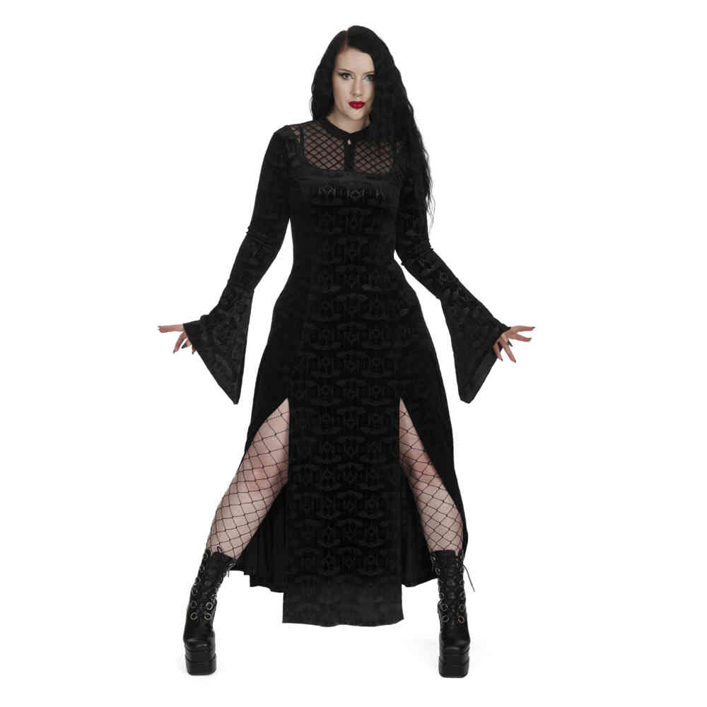 Banned - Hex Gothic Bat Lange jurk - Zwart